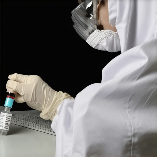 Forensic scientist examining blood sample data for DUI defense