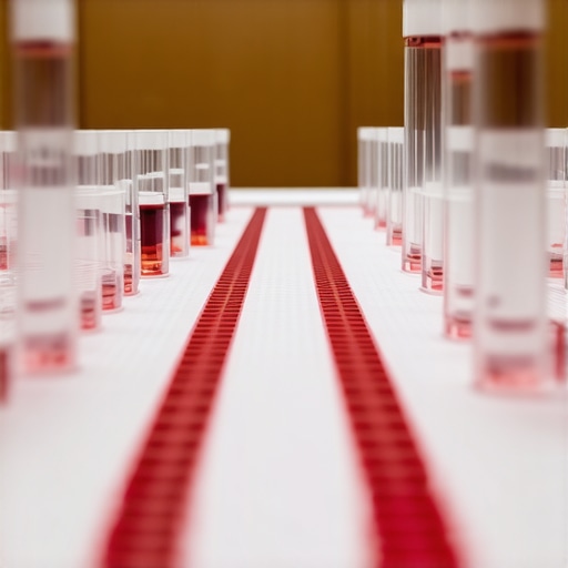 Forensic experts analyzing blood samples in court, emphasizing scientific evidence scrutiny
