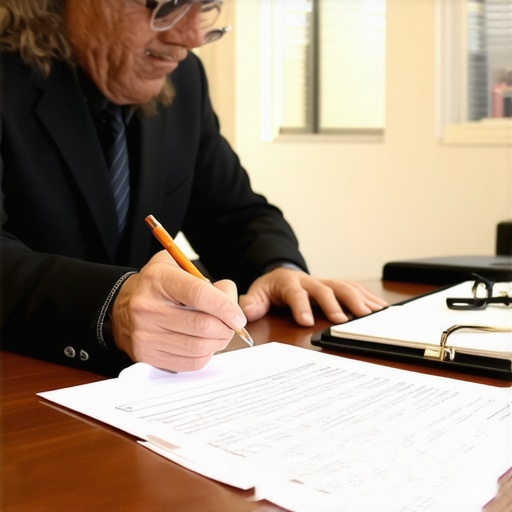 DUI lawyer discussing defense strategies with client in office