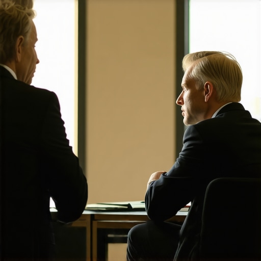 DUI attorney discussing case details with a client at their law office