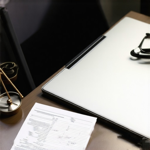 Lawyer analyzing forensic evidence on computer in an office setting.