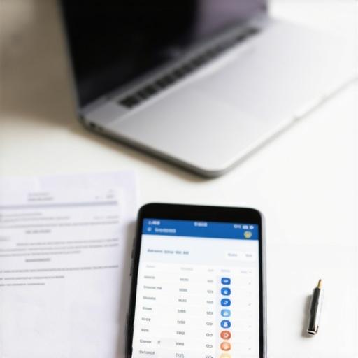 A lawyer's desk featuring legal documents, a laptop, and a smartphone with legal apps, symbolizing organized DUI defense practices.
