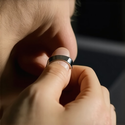 A forensic analyst examining data from a smart ring on a computer screen